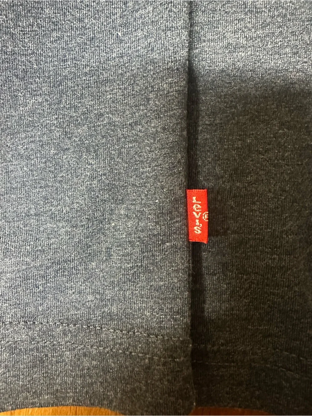 Levi's Heather Gray Tee with Red Brand Tab